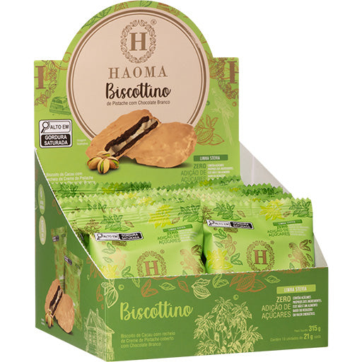 Promo Box Biscottino Pistache com Chocolate Branco | Linha Stevia