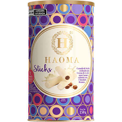 Lata de Sticks Chocolate Branco 150g