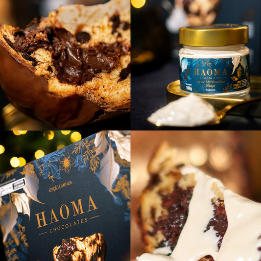 Panettone de 1kg - Fondant de Chocolate com Creme de Marshmallow Nuage