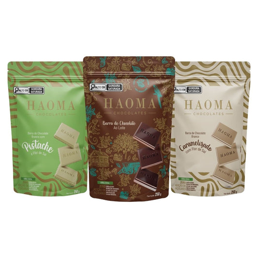 KIT 3 POUCH BARRAS LINHA STEVIA