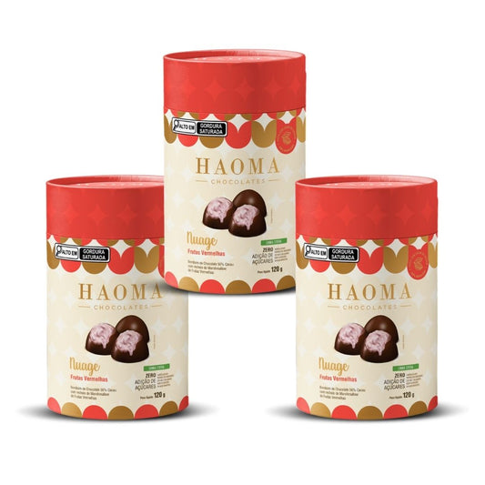 KIT 3 LATAS NUAGE FRUTAS VERMELHAS LINHA STEVIA