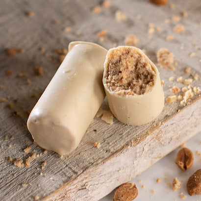 Paçoca com Cobertura de Chocolate Branco - Haoma