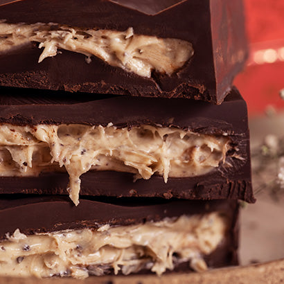 Barra de chocolate com recheio de Cookie Cream 