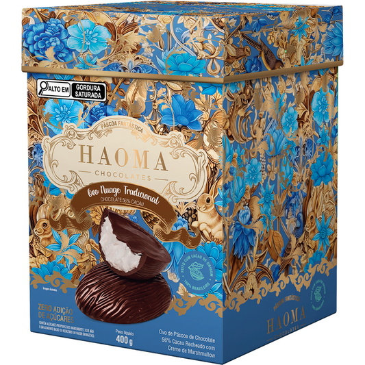 Ovo de Chocolate 56% com Recheio de Nuage Baunilha 400g