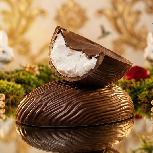 Ovo de Chocolate 56% com Recheio de Nuage Baunilha 400g