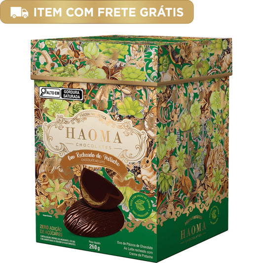 Ovo Recheado de Chocolate ao Leite com Pistache 260g