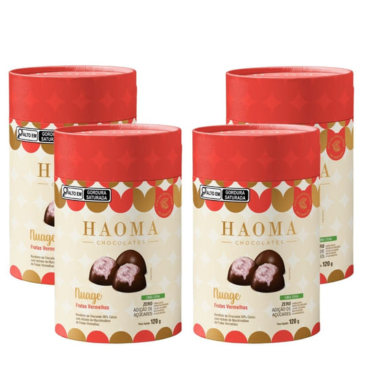 KIT 4 LATAS NUAGE FRUTAS VERMELHAS LINHA STEVIA